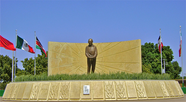 Memorial to the Green Revolution's hero Norman Borlaug in Mexico.