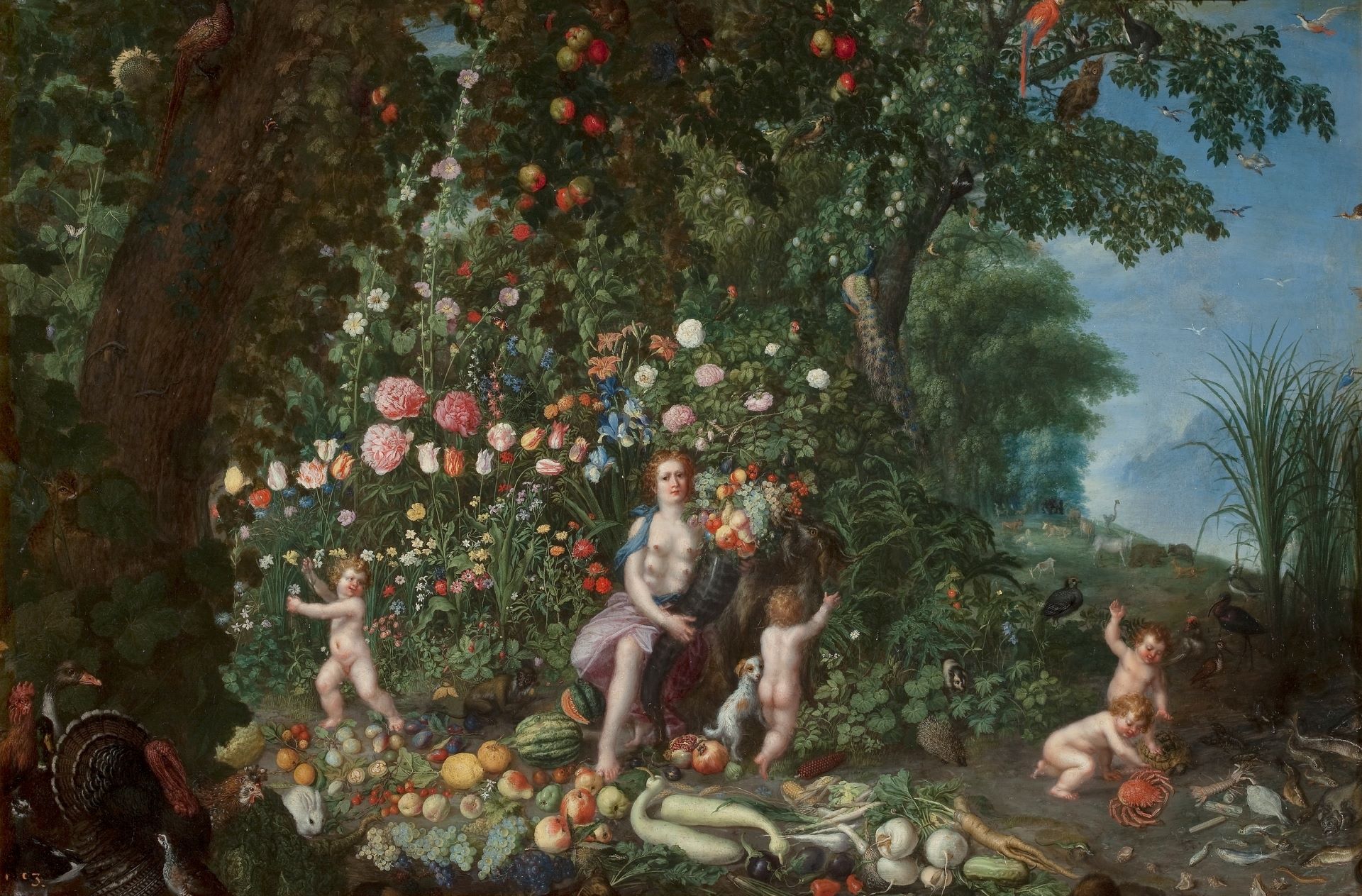 Painting "Abundance" by Jan Brueghel the Younger (ca. 1625). From Museo del Prado
