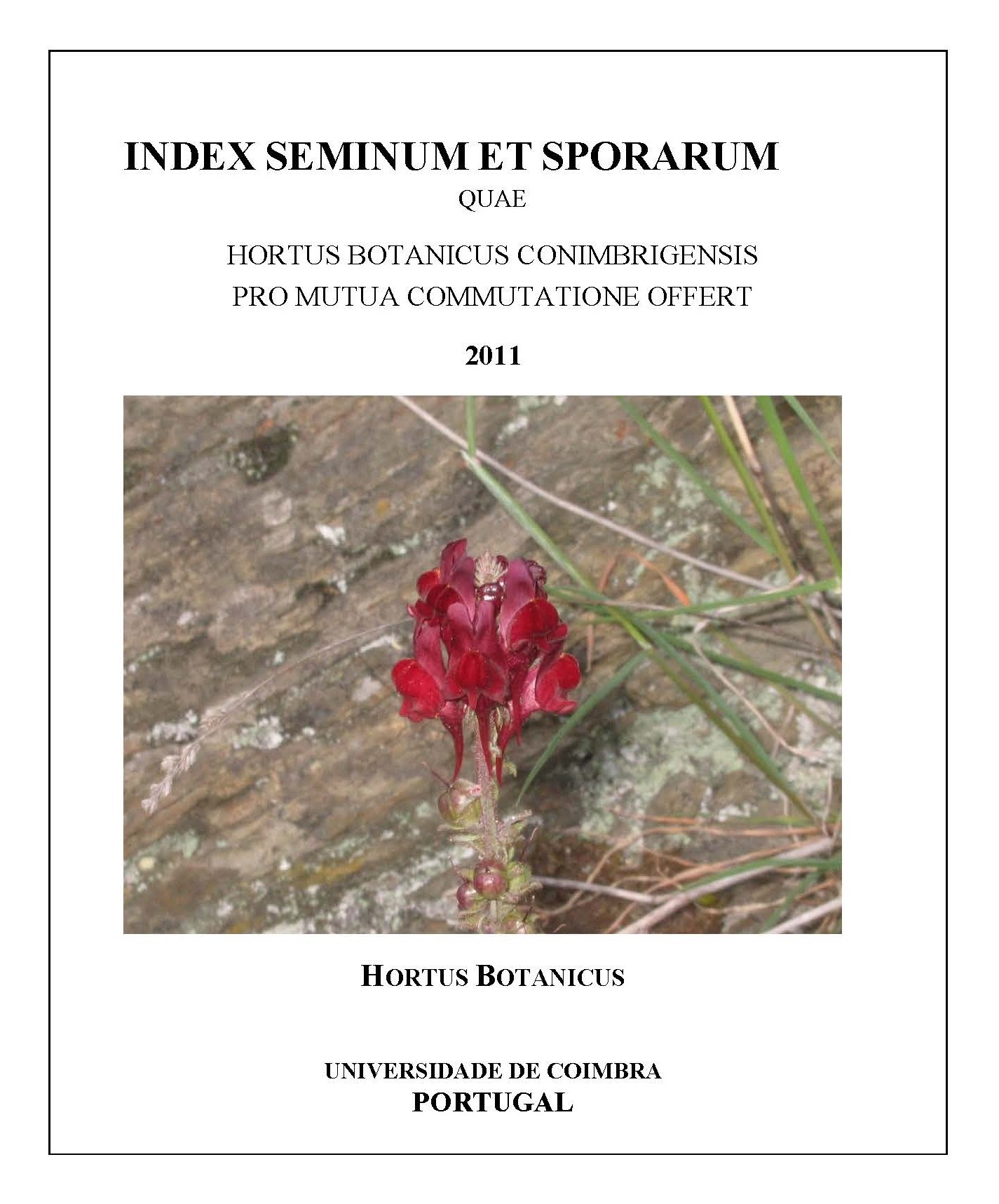 Cover of the 2011 Index Seminum